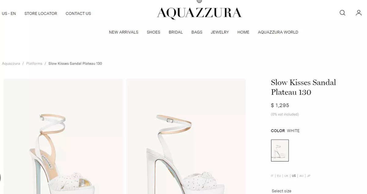 La novia eligió unos cómodos zapatos de Aquazzura.
