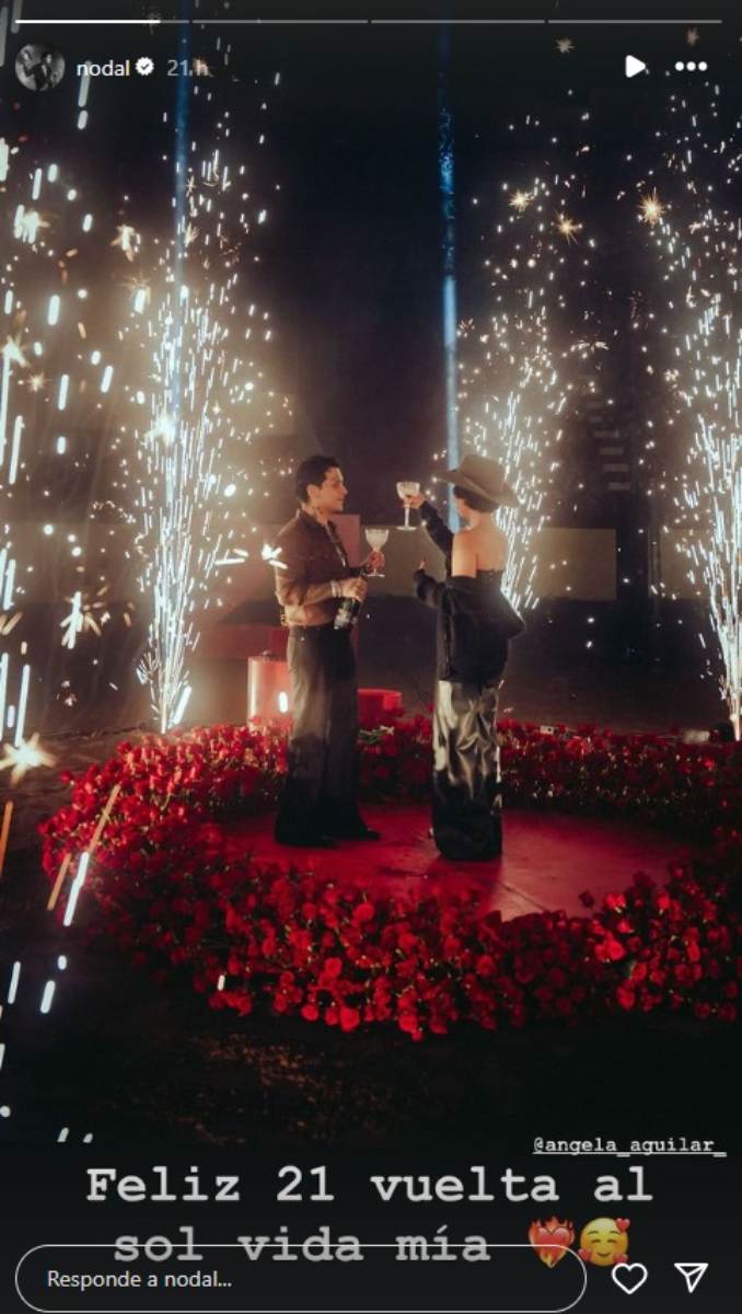 Ángela Aguilar cumplió 21 años y lo celebró a lado de su esposo, Christian Nodal. 