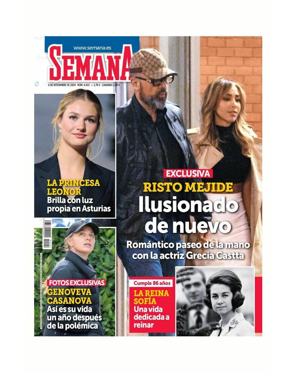 La revista Semana publica imágenes de Genoveva Casanova paseando en modo incógnito por Madrid.