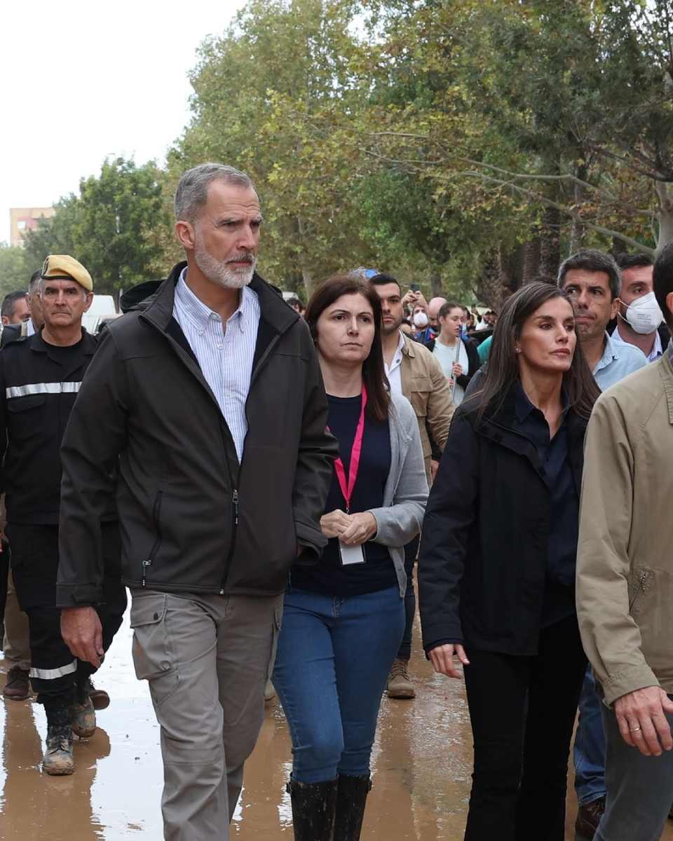 La llegada de los reyes de España a Paiporta.