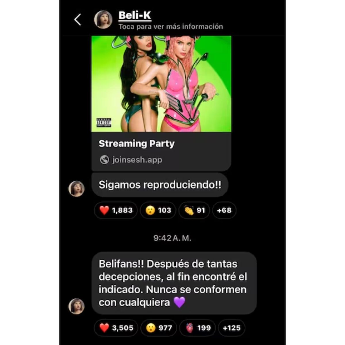 Belinda compartió que había encontrado "al indicado"