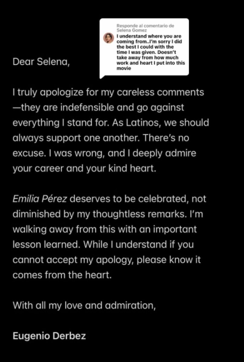 Luego de criticar a Selena Gomez, Eugenio Derbez se retractó y se disculpó con la actriz.