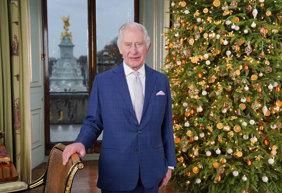 El rey Carlos III en la Navidad de 2023.