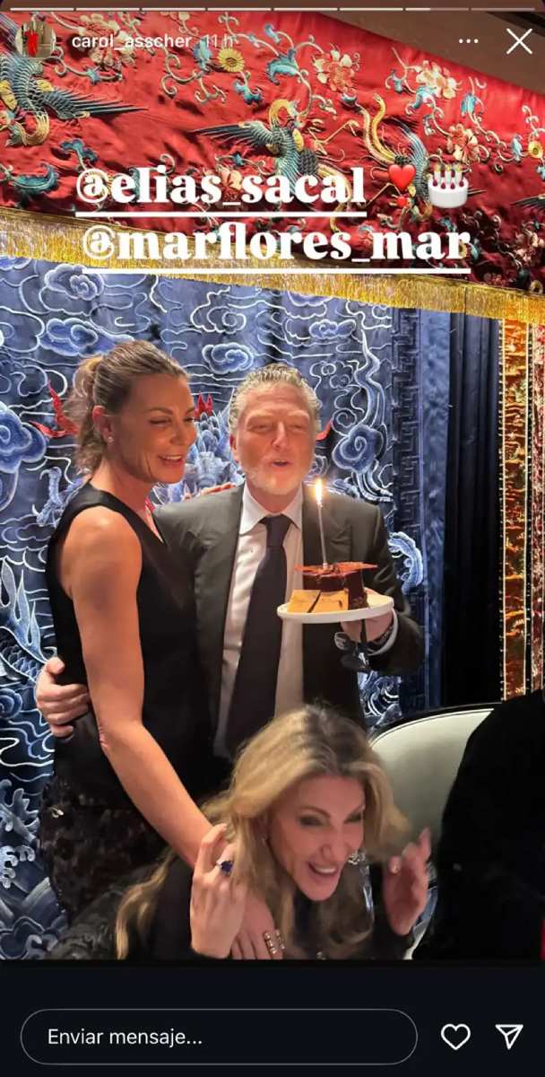 Mar Flores fue la invitada sorpresa y más especial en el pasado cumpleaños de Elías Sacal, en diciembre.