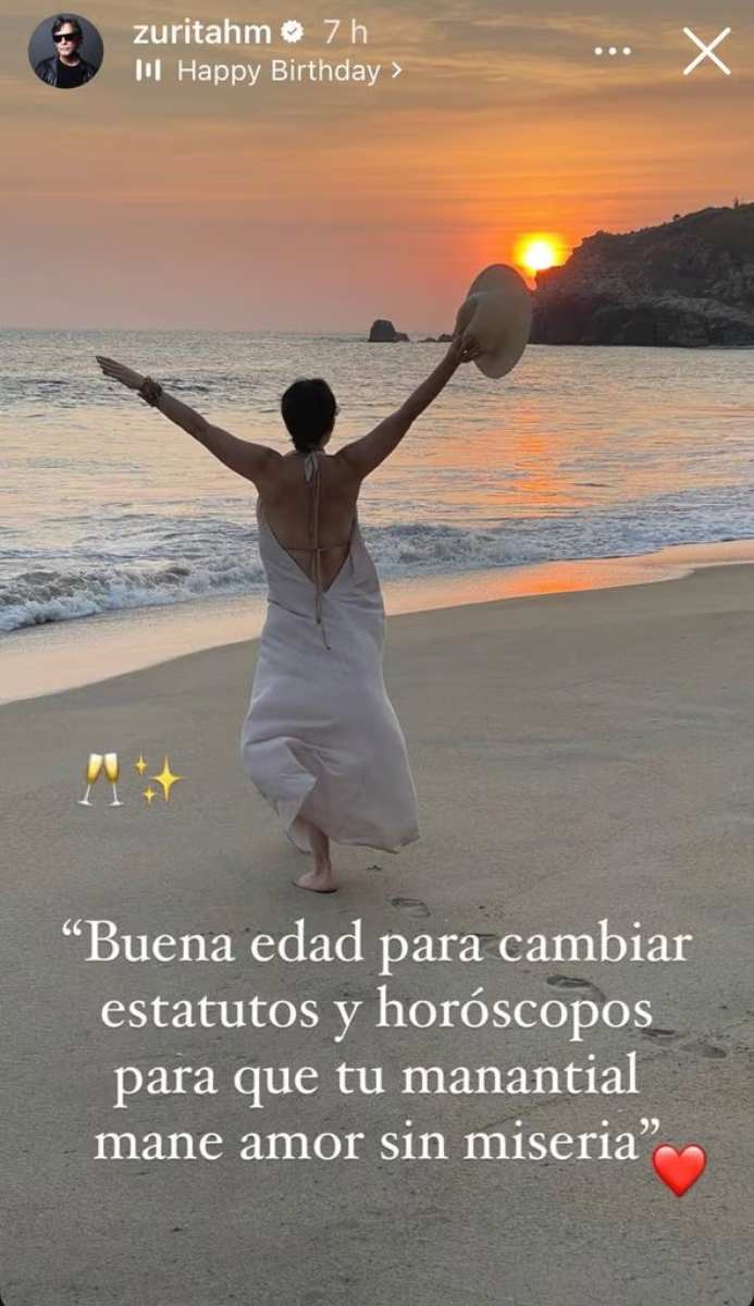 Con una foto de un viaje a la playa, Humberto Zurita dedicó un emotivo mensaje a Stephanie Salas por su cumpleaños 55.