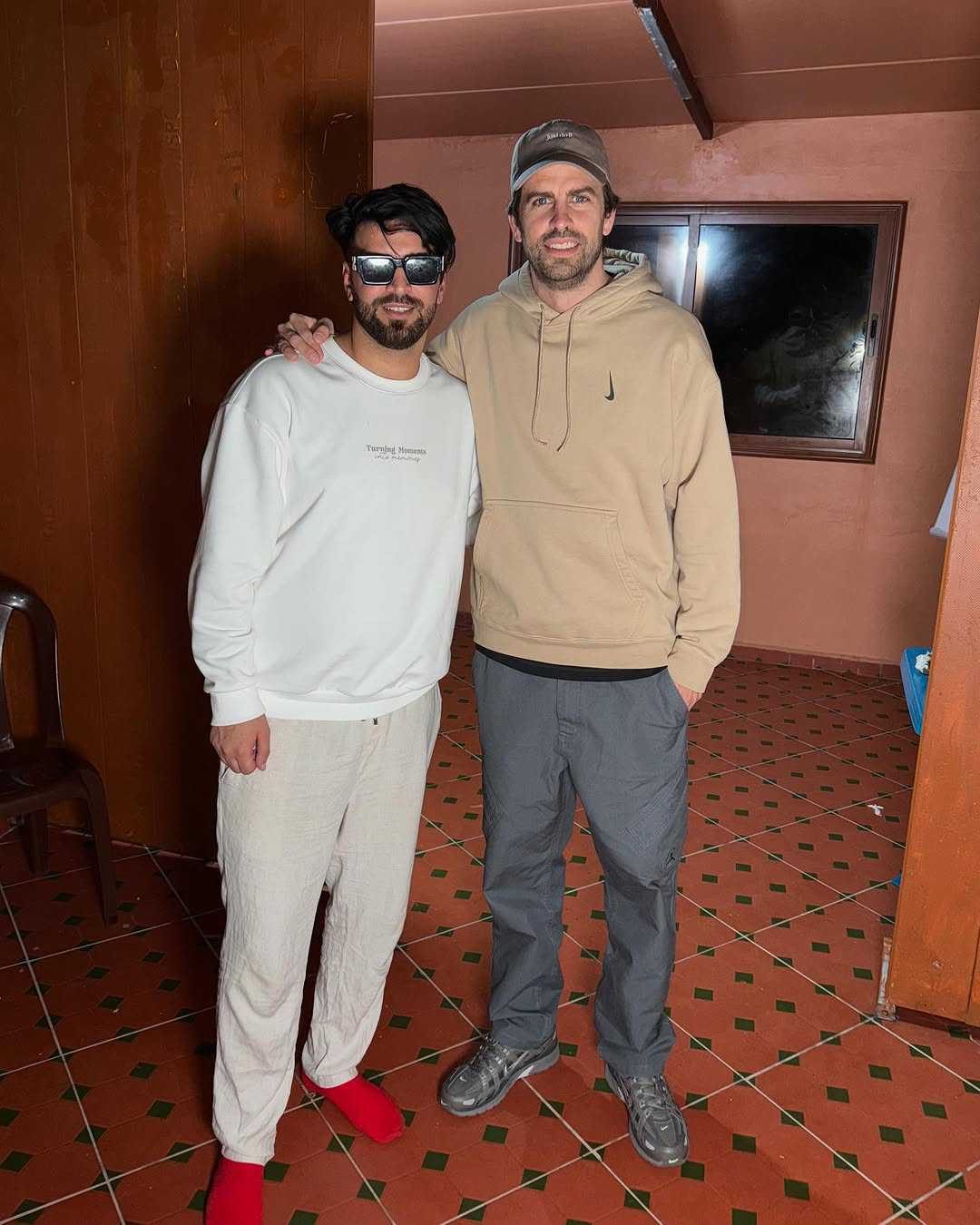  Ilyas El Maliki y Gerard Piqué coincidieron en Marruecos.