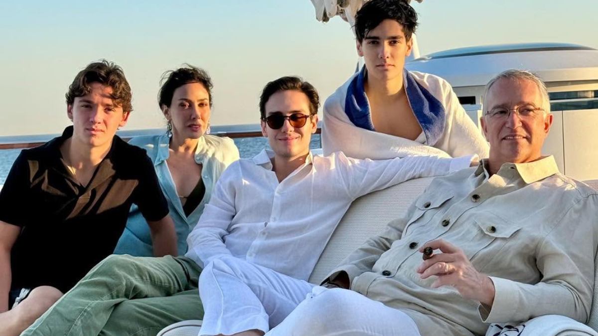 Ricardo Salinas Pliego y su familia.