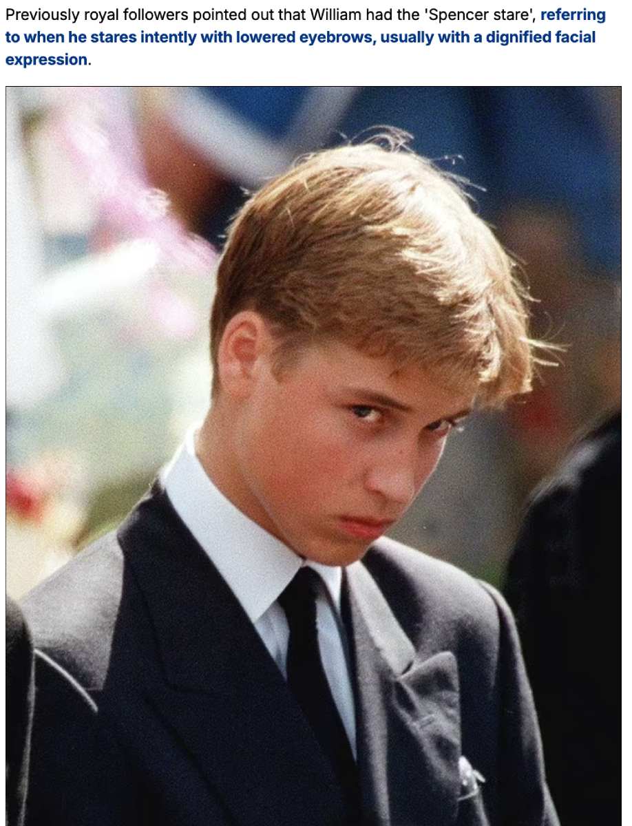 El príncipe William en el funeral de su madre, la princesa Diana, en 1997.
