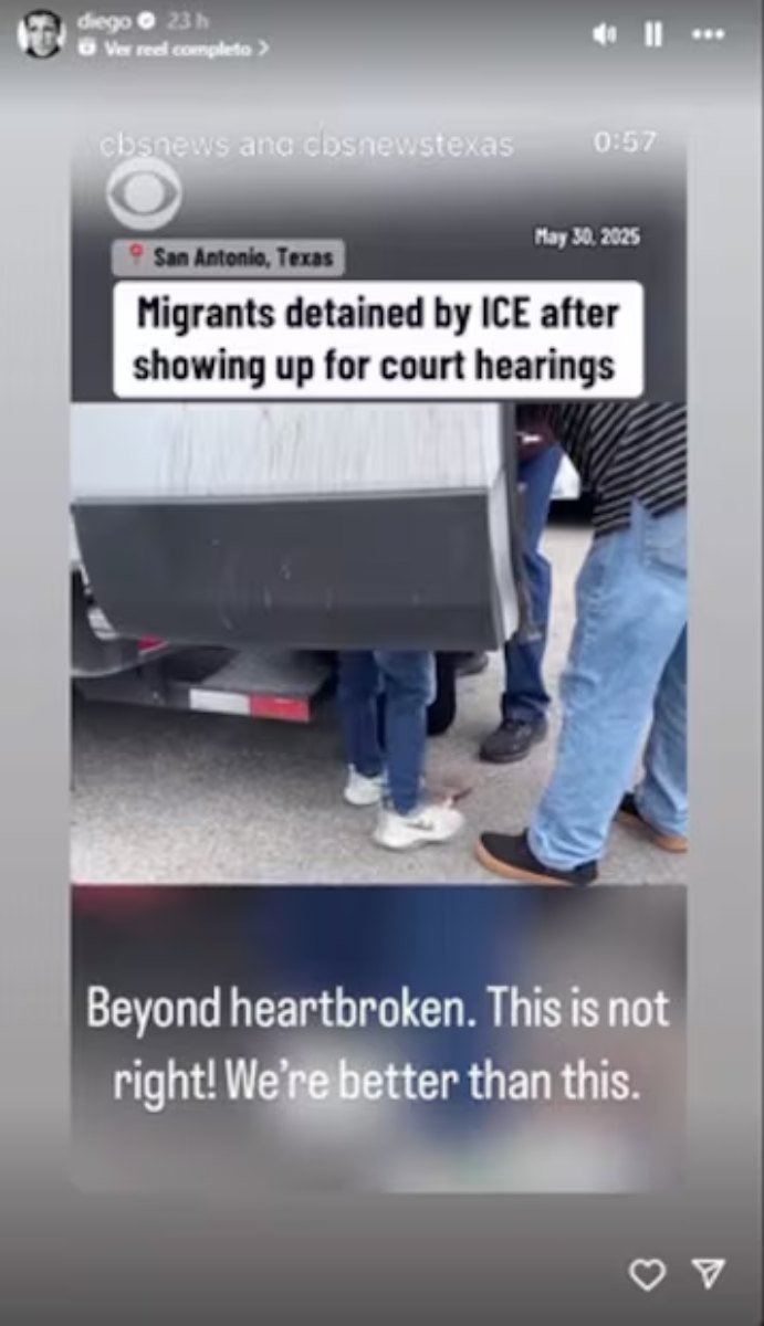 Diego Boneta se sumó a la ola de reclamos en contra de las redadas contra los migrantes.