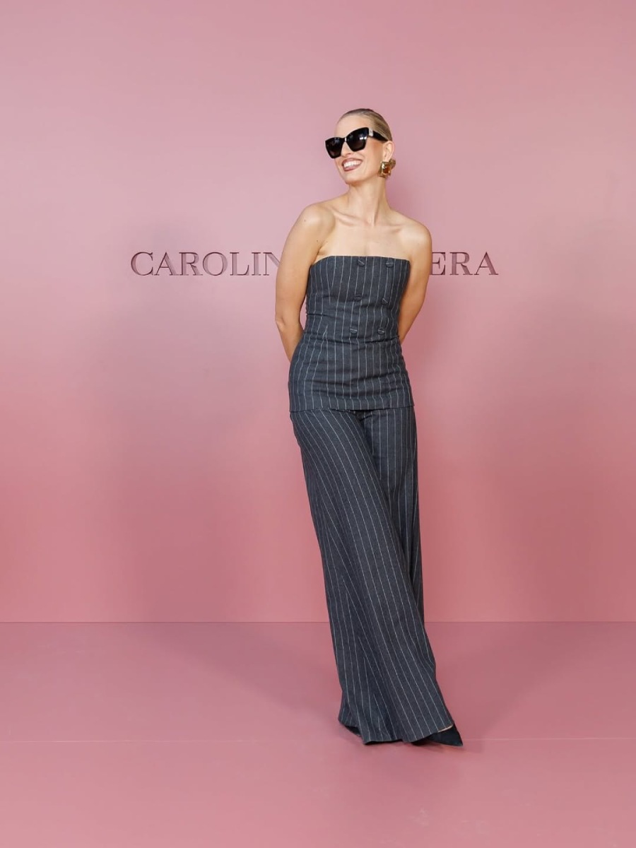 Karolina Kurkova en el desfile de Carolina Herrera en Madrid.