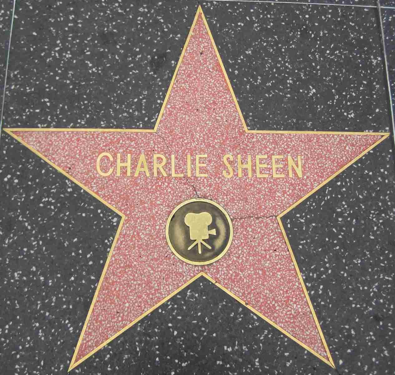 Estrella de Charlie Sheen en el Paseo de la Fama de Hollywood.