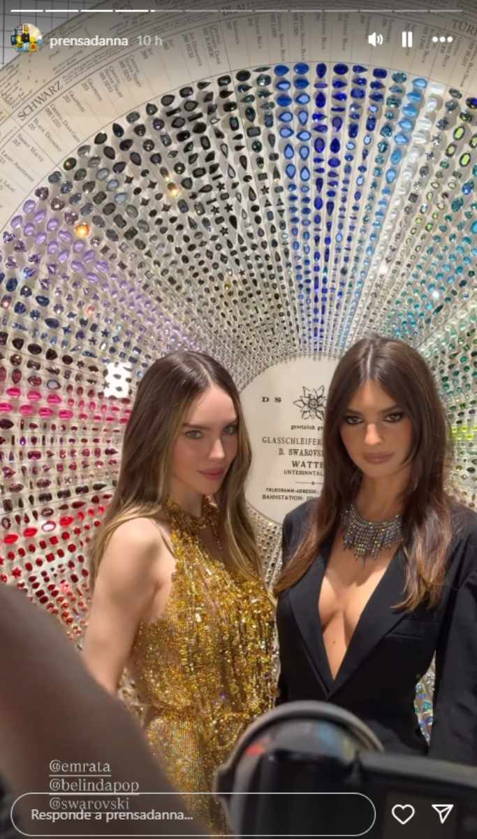 Belinda y Emily Ratajkowski en el evento 'Masters of Light' de Swarovski.
