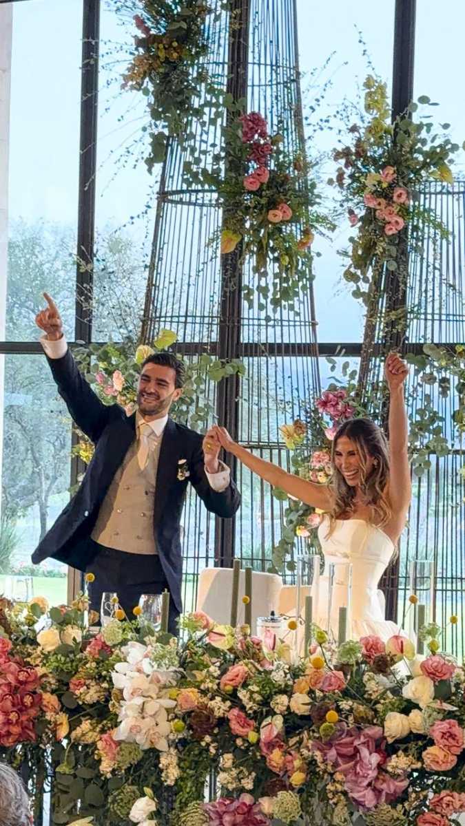 Aspectos de la boda de Antonio Mauri y Andrea Baumgartner.