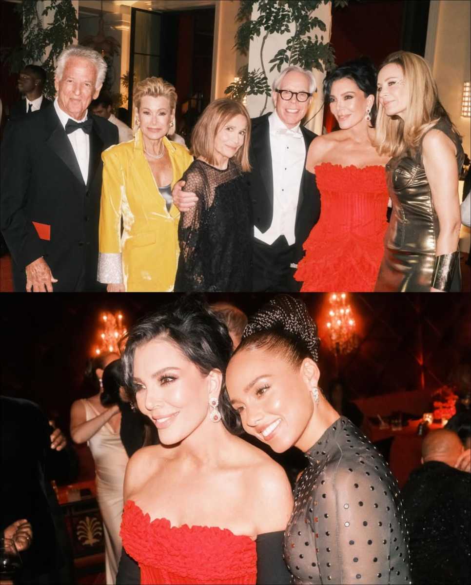 Aspectos de la fiesta de Kris Jenner.