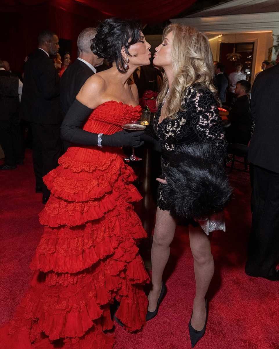 Aspectos de la fiesta de Kris Jenner. 