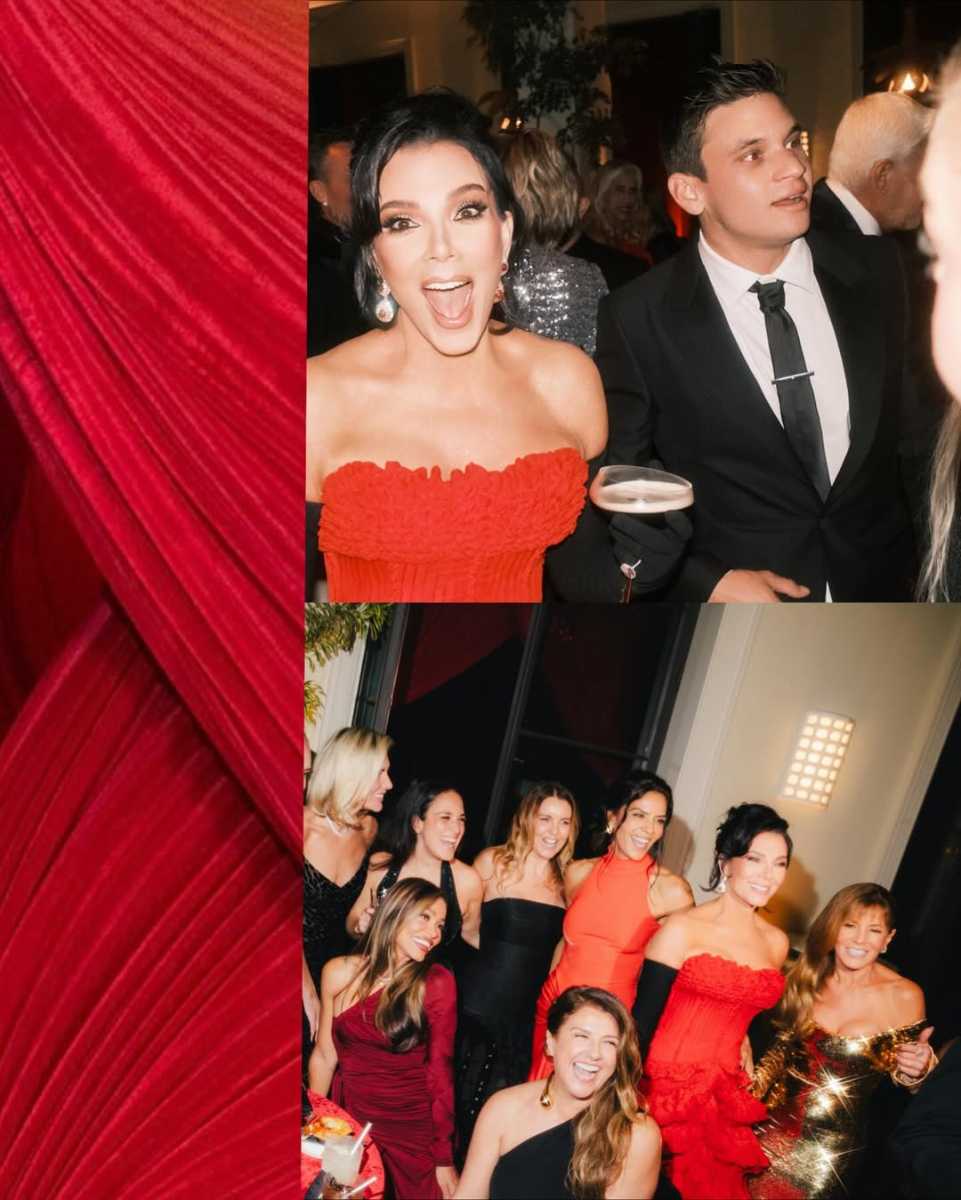 Aspectos de la fiesta de Kris Jenner.
