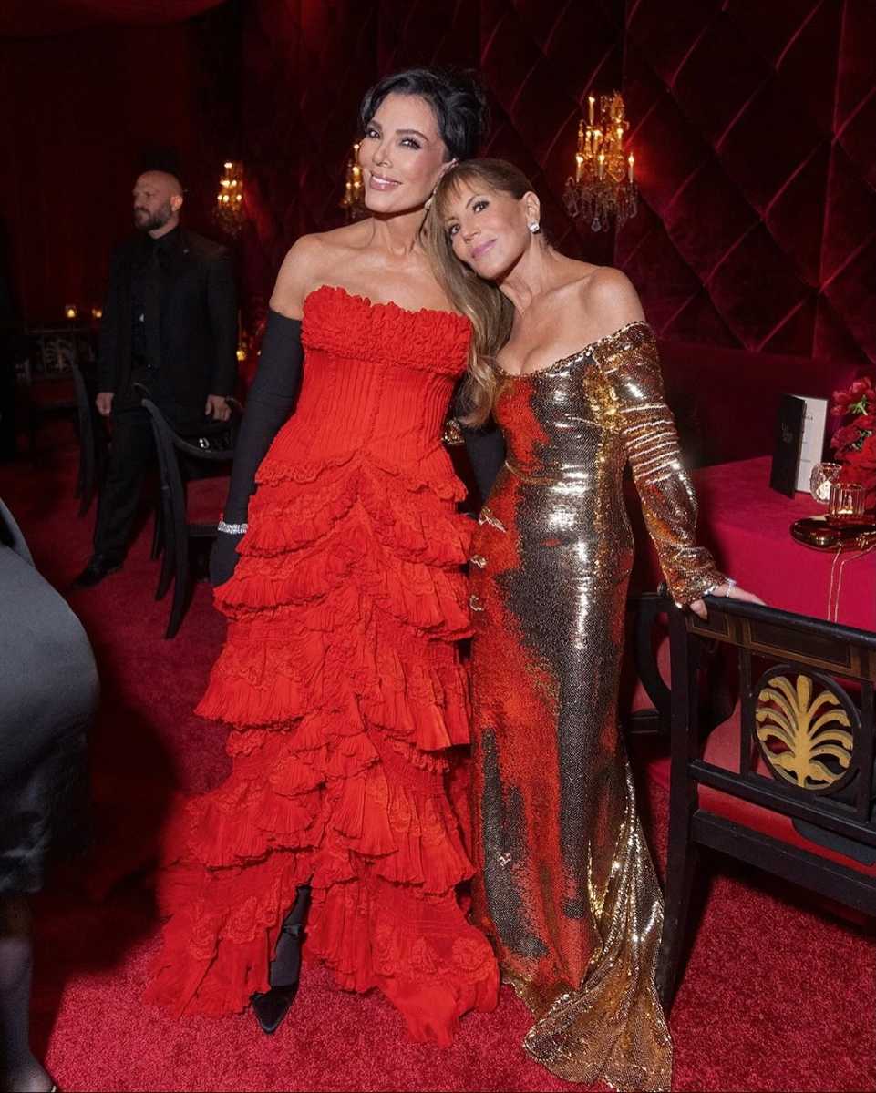 Aspectos de la fiesta de Kris Jenner.  