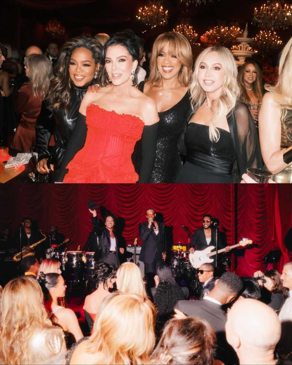 Aspectos de la fiesta de Kris Jenner.  