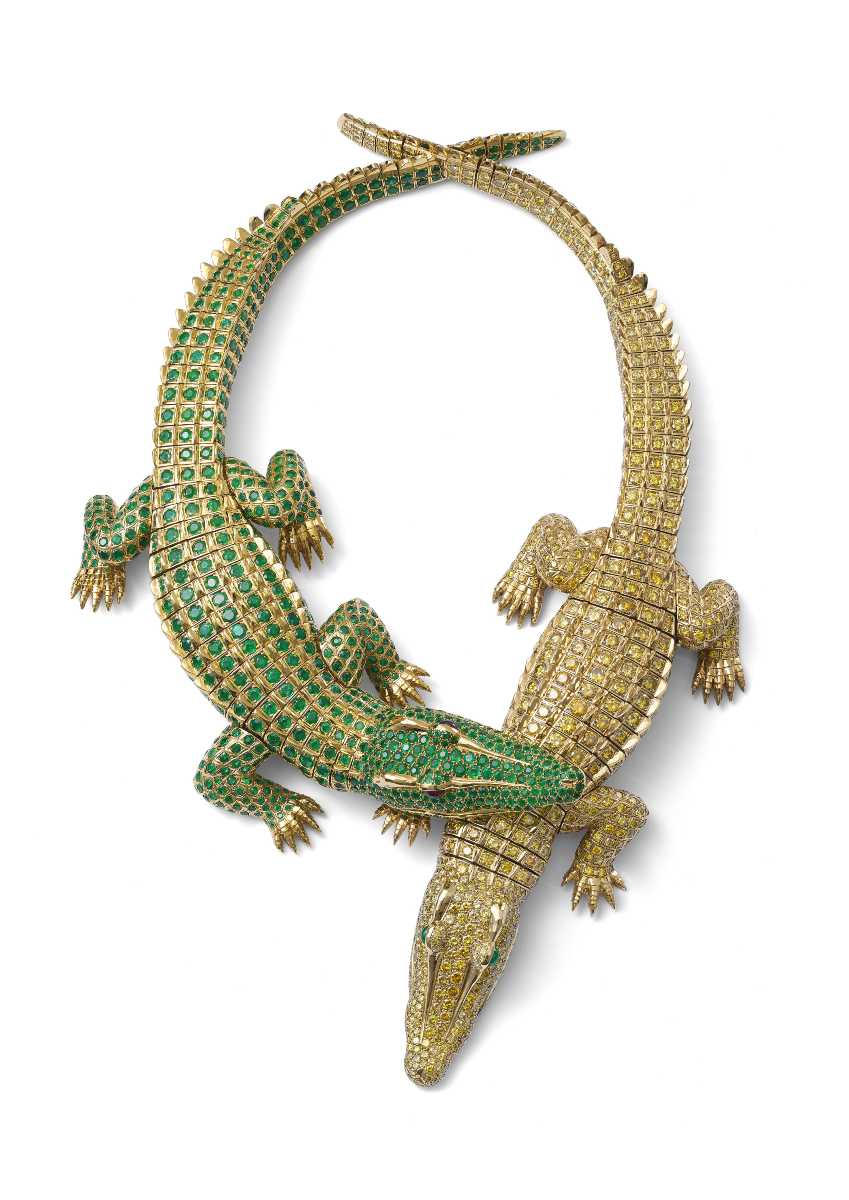 Collar de serpiente 
totalmente articulado de de María Félix.