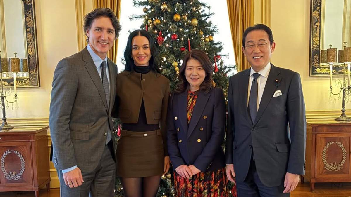 Como toda una “primera dama”, Katy Perry acompaña a Justin Trudeau en su viaje oficial por Japón