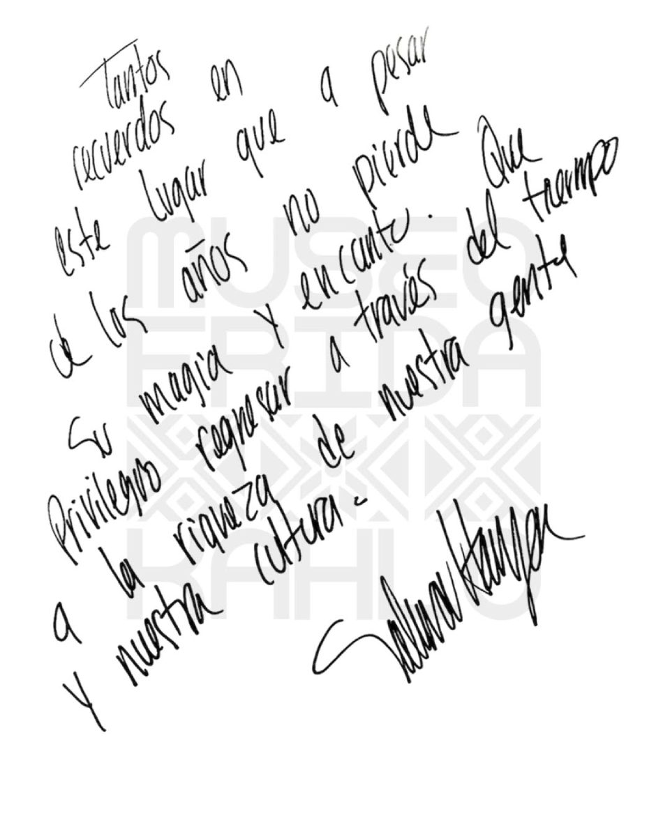 Dedicatoria de Salma Hayek.