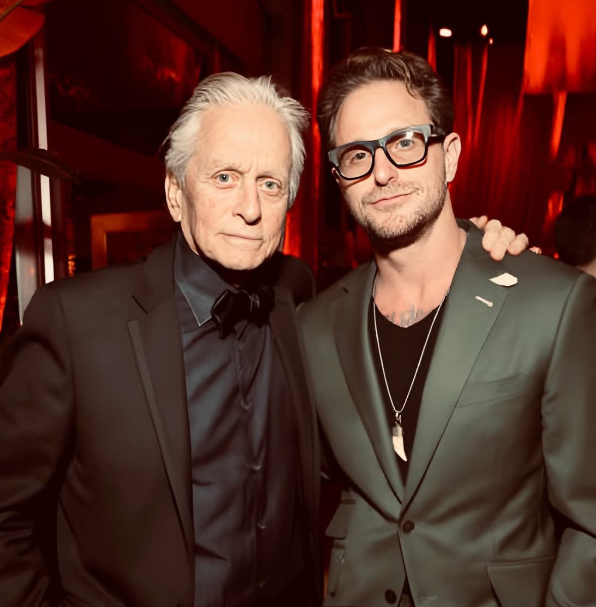 Michael Douglas con su hijo Cameron.