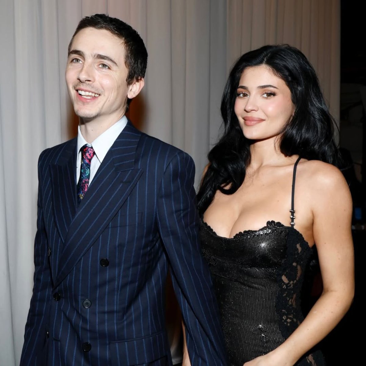 Timothée Chalamet y Kylie Jenner en los Critics Choice Awards.