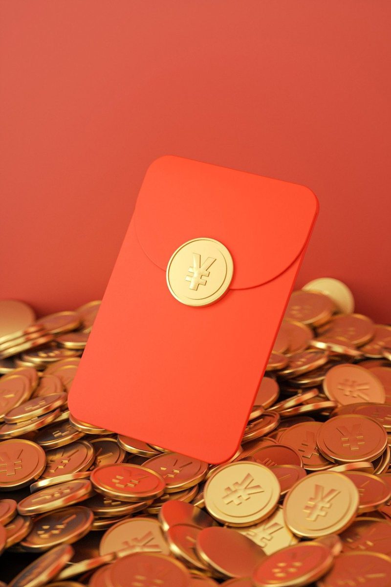 Regalar sobres rojos con dinero para la a abundancia.