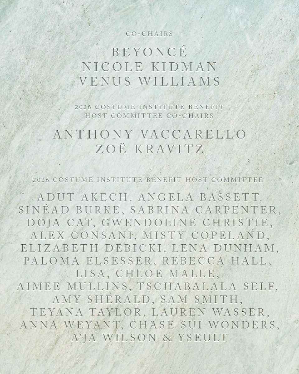 Anuncio del tema de la MET Gala.