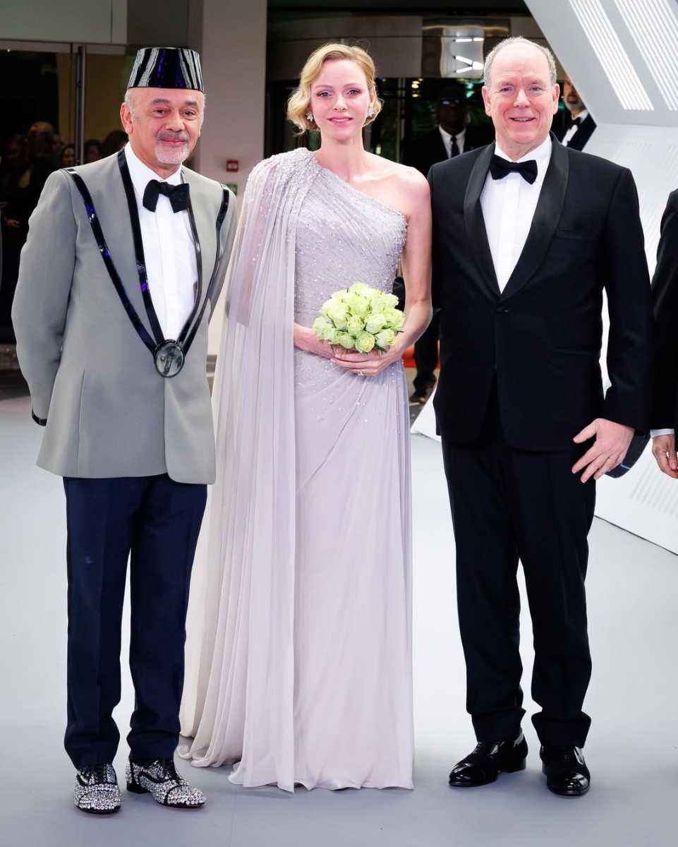 Christian Louboutin, Charlène y Alberto de Mónaco.