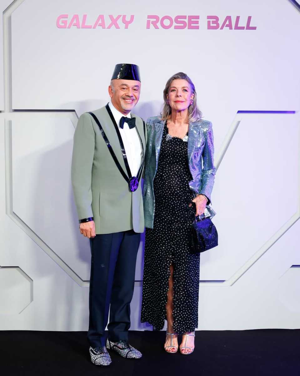 Christian Louboutin y la princesa Carolina de Mónaco.