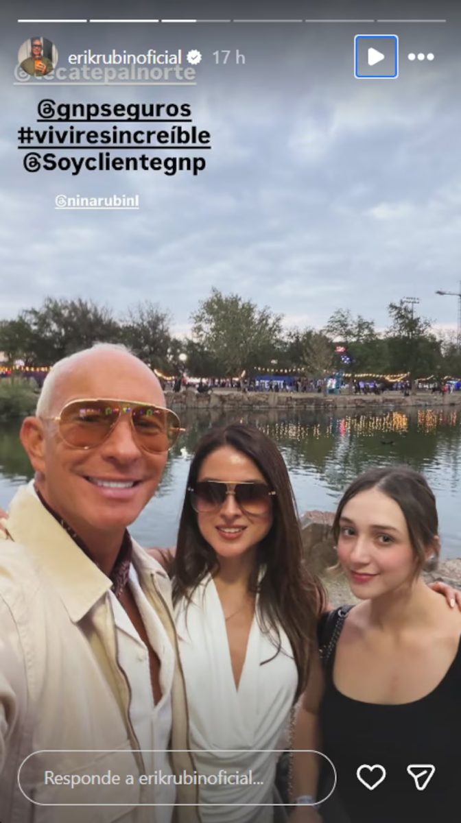 Nina acompañó a su papá y a su nieva novia al festival de música.