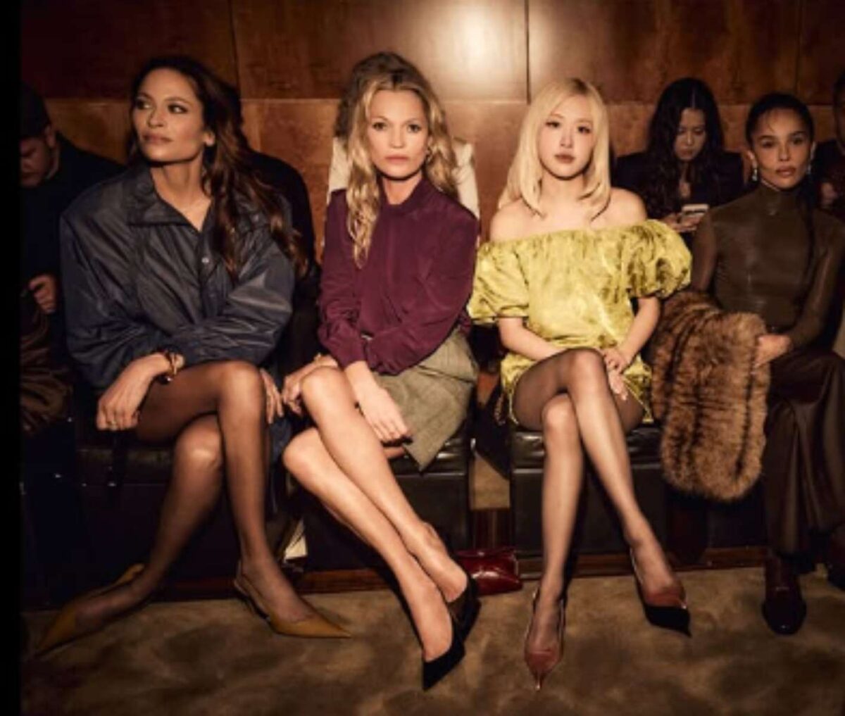 Frankie Rayder, Kate Moss, Rosé y Zoe Kravitz.