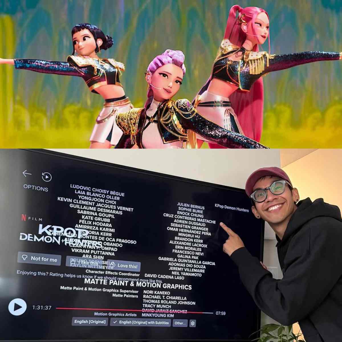 Cruz Contreras participó en la película "KPOP Demon Hunters ".