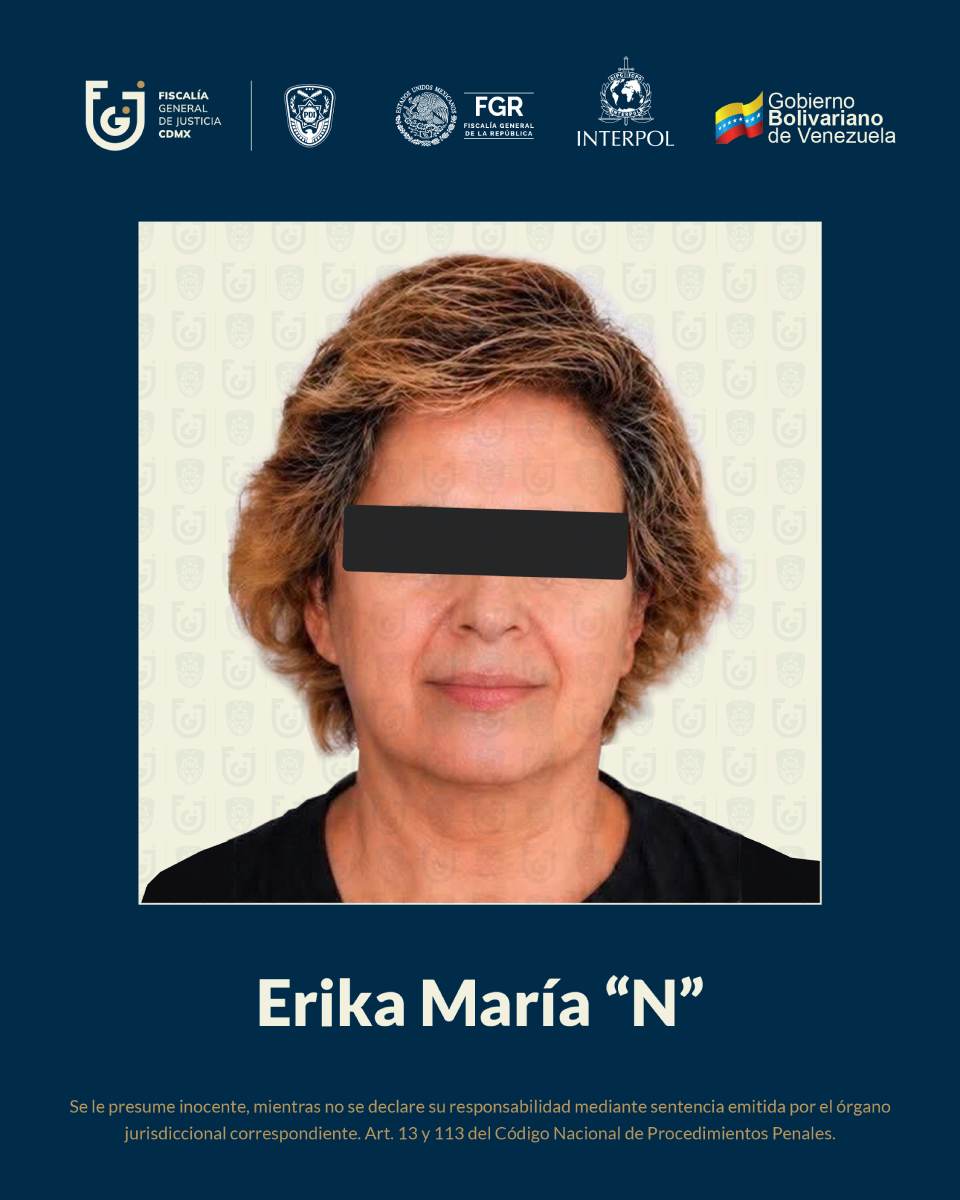 Erika N fue capturada en Venezuela.