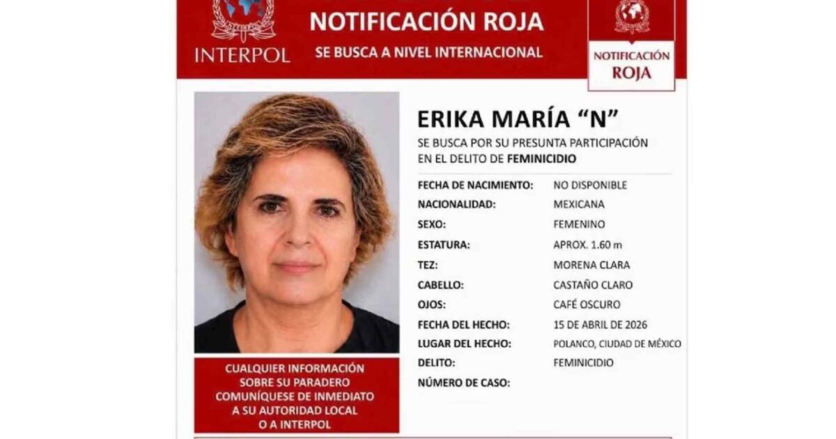 Ficha roja de la Interpol.