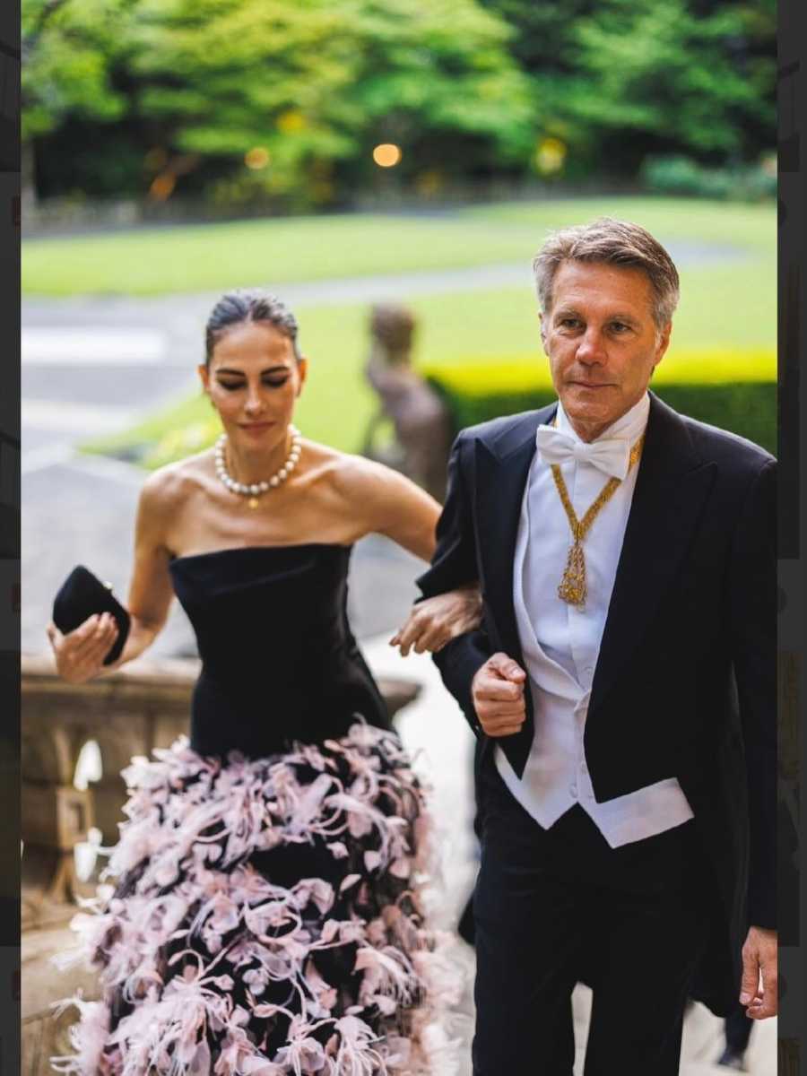 Adriana Abascal y Manuel Filiberto de Saboya en su viaje a Tokio.