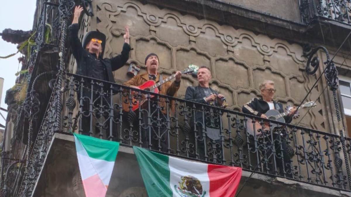 En calles del Centro Histórico de la CDMX, y arriba de un camión, así grabó U2 su nuevo video ‘Street of Dreams’