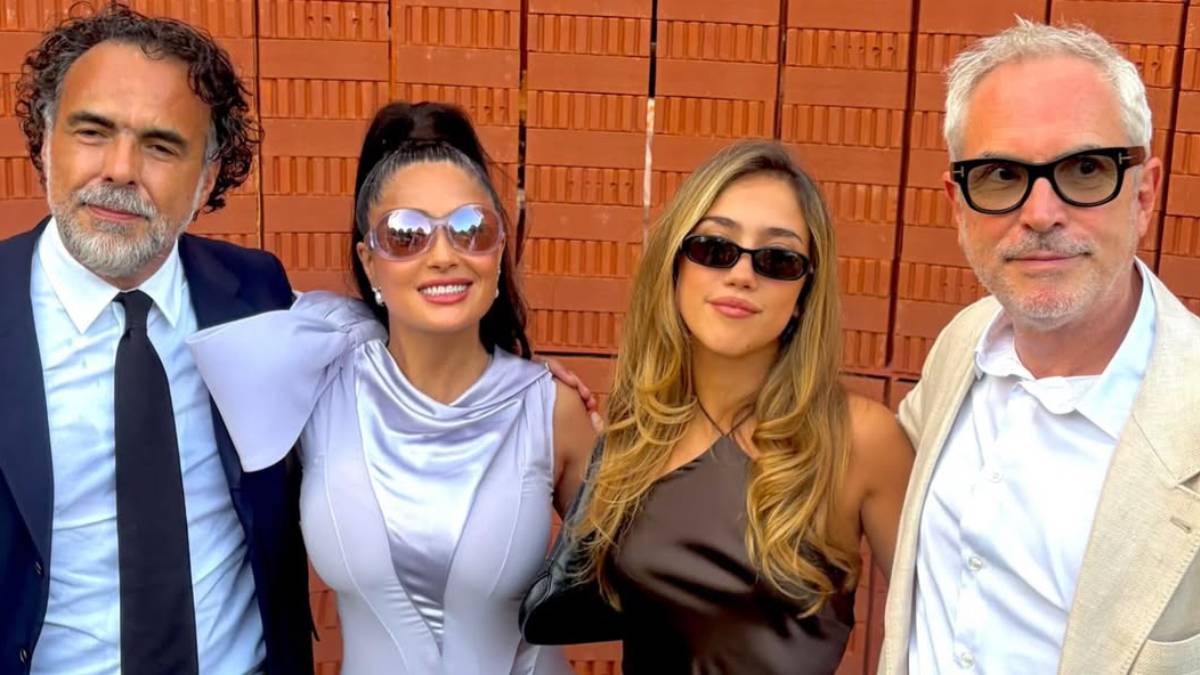 Puro talento mexicano: así fue la reunión entre Salma Hayek, Alfonso Cuarón y Alejandro González Iñárritu en Londres