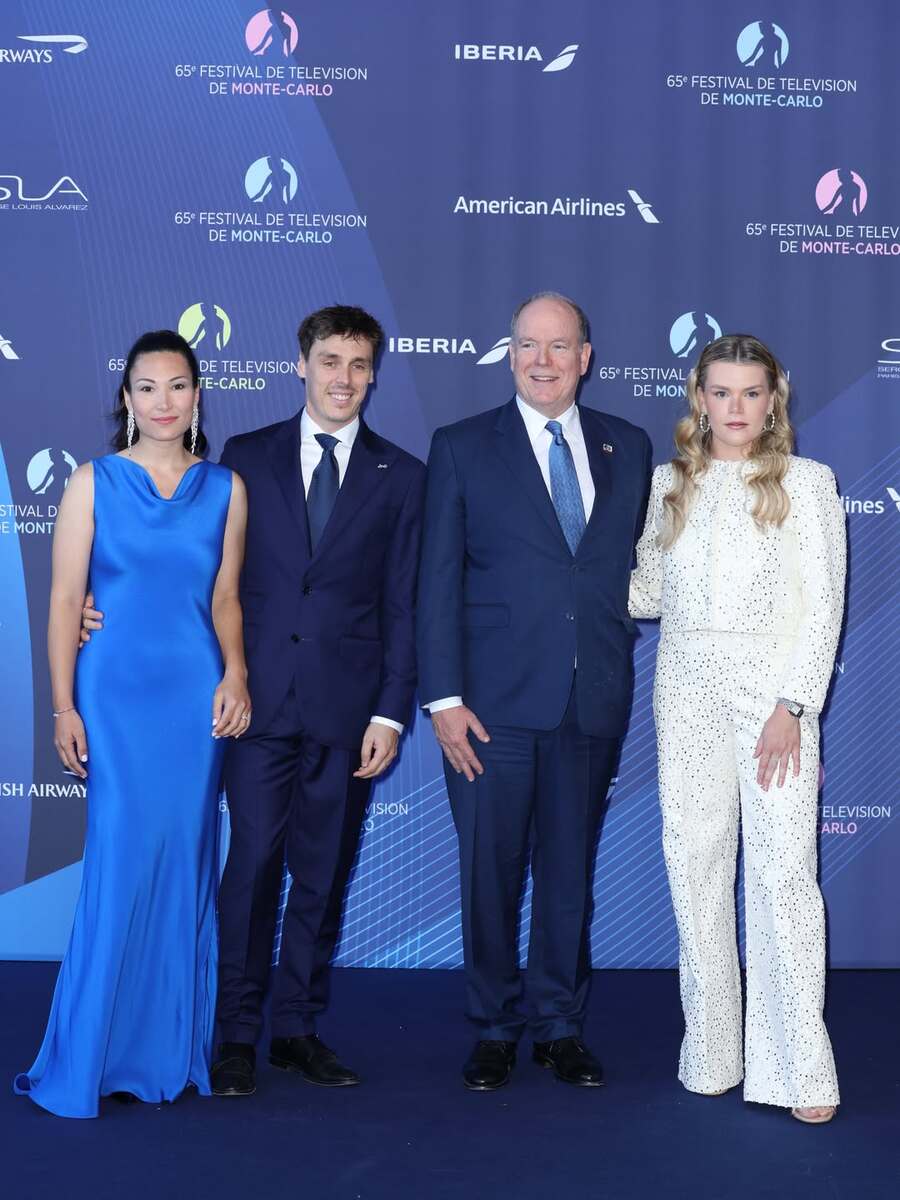 Marie Chevallier , Louis Ducruet, el príncipe Alberto y Camille Gottlieb.