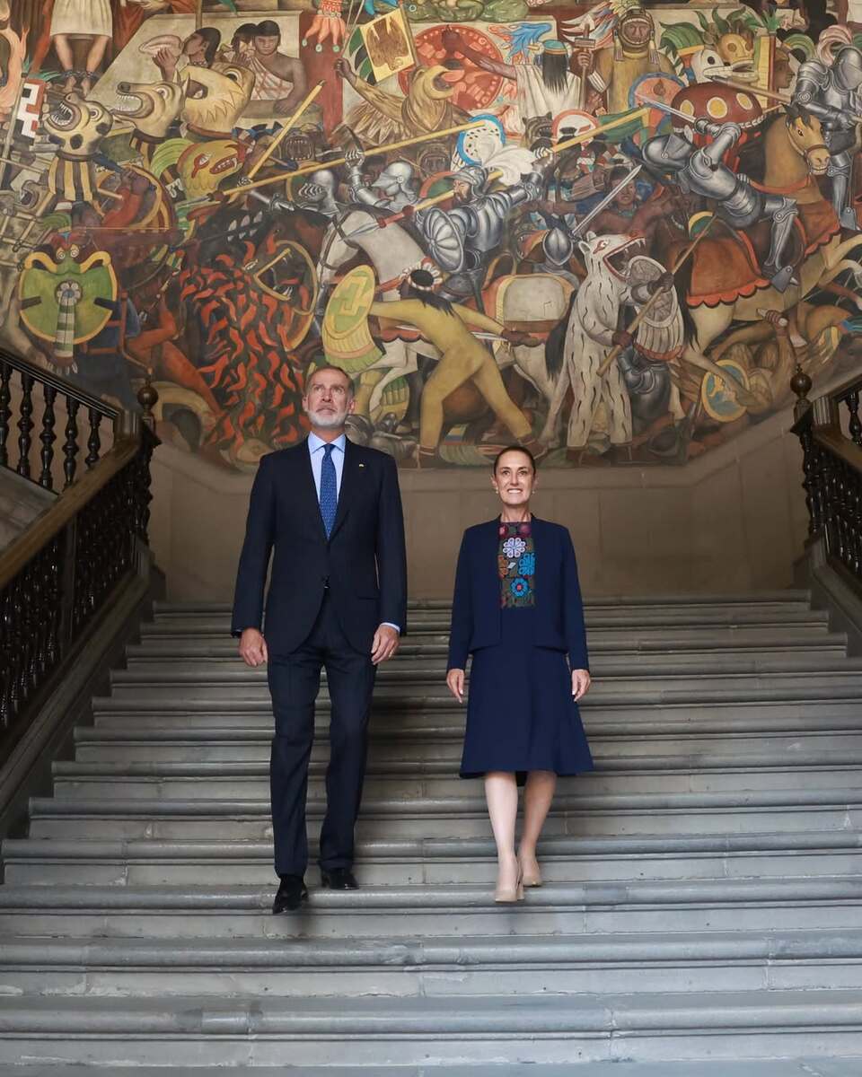 El rey de España visitó Palacio Nacional.