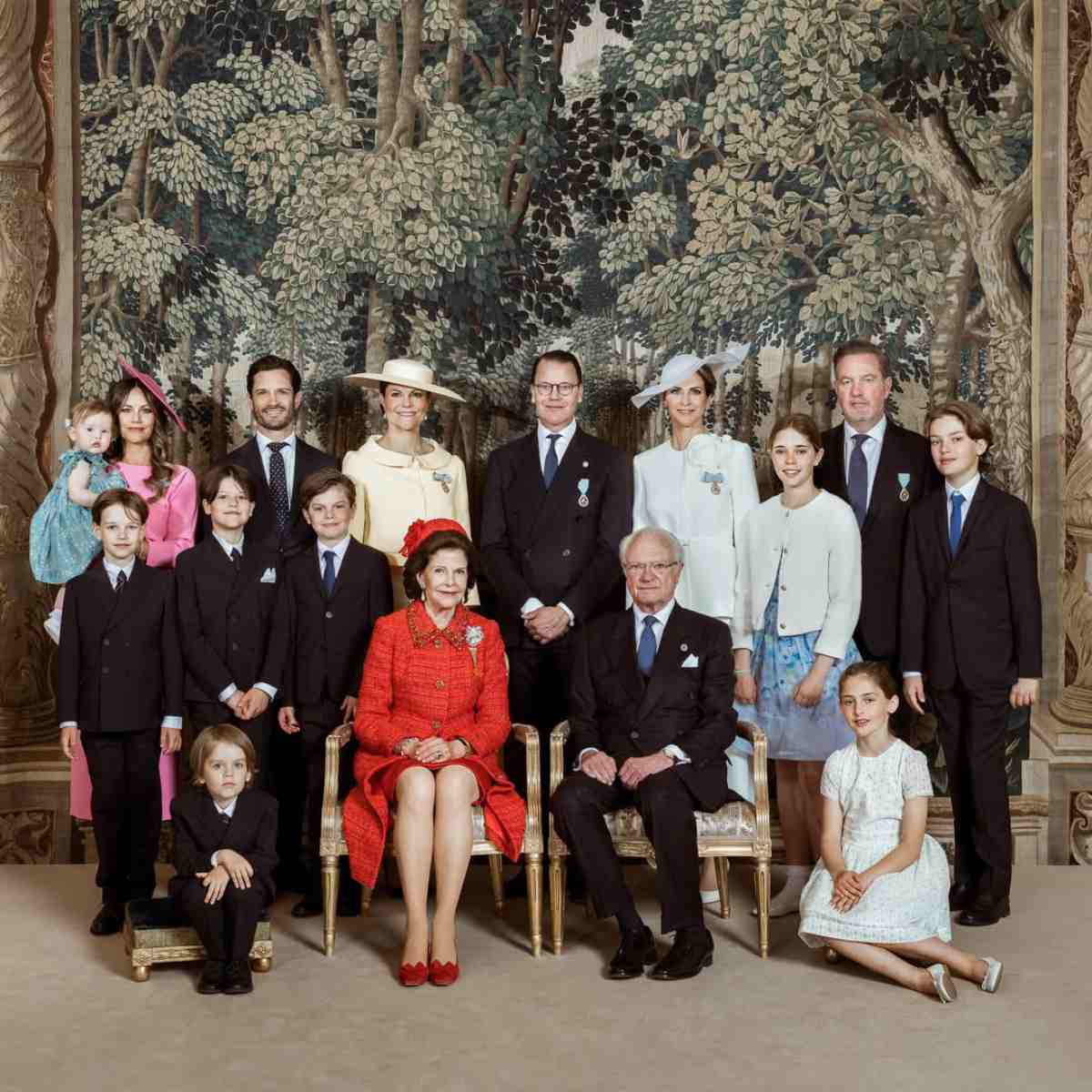 El retrato oficial de las bodas de oro de los reyes de Suecia, Carlos Gustavo y Silvia.