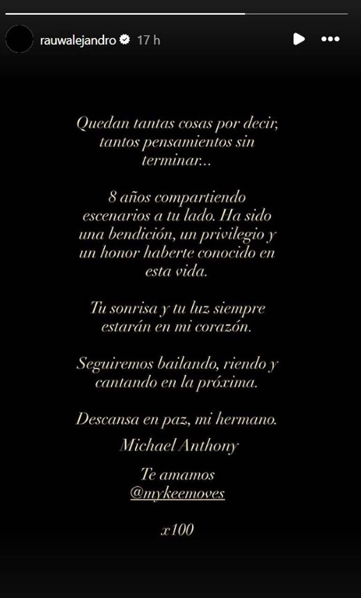 Rauw Alejandro despidió con un emotivo mensaje a Mykee Moves, su colaborador durante ocho años.