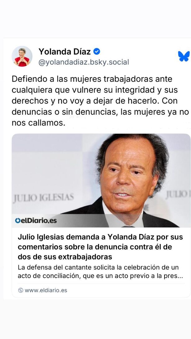 Postura de Yolanda Díaz.