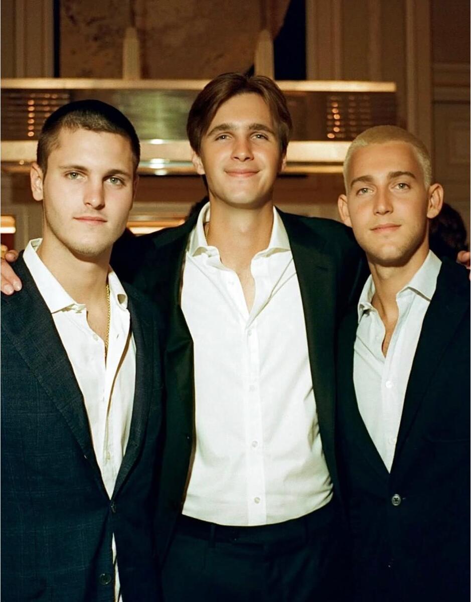 Rocco con los dos hermanos de Talita : Tassilo, cuya madre es Alexandra Von Furstenberg y Leo, del segundo matrimonio del papá de Talita.