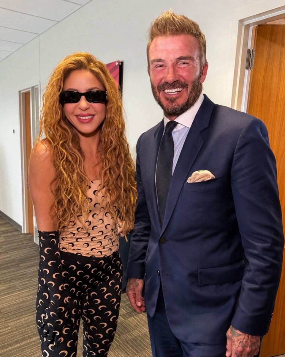 Con David Beckham.
